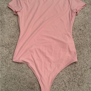 Pink Short Sleeve Bodysuit Abercrombie